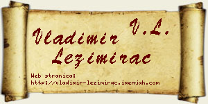 Vladimir Ležimirac vizit kartica
